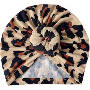 أقواس القبعات القبعات الفتيات عملة العملة الرضع Leopard Heardress ، Toddler Torban Cap يلف إكسسوارات الشعر النمر. (MZ10) in Kuwait