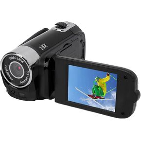 Digital Camera Recorder, Video Camera with 2.4 Inch Color Screen, 16MP 1080P 16X Digital Zoom Video Camera Camcorder for Travel with Fill Light