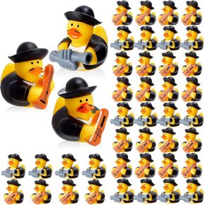 DEEKIN 24 Pcs Mexican Rubber Ducks Bulk 2 Inch Mariachi Band Pattern Rubber Ducks for Mexican Band Party Favors Decoration