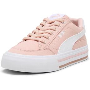PUMA Women's Court Classic Vulc Shoes, Alpine Snow-Toasted Almond-White, 5.5