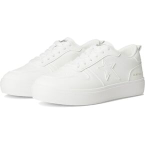 Vintage Havana Womens Aura Metallic Platform Lace Up Sneakers Shoes Casual - White
