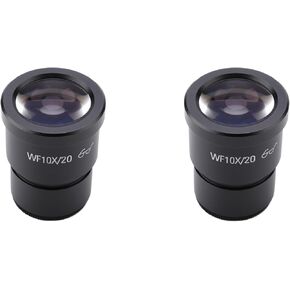 10X Stereo Microscope Eyepiece, 2 pcs WF10X/20 Wide Field Stereo Microscope Eyepiece Mounting Size 30mm for Triocular Binocular Stereo Microscope