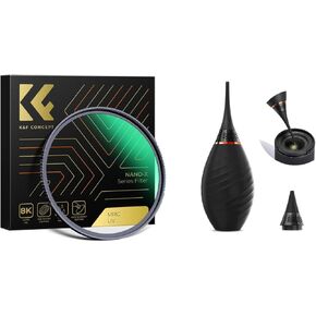 K&F Concept Circular Polarizer Filter HD 28 Layer Super Slim Multi-Coated CPL Lens Filter with Nozzle/Short Nozzle Switch Air Blower