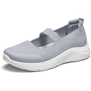 Mary Jane Flats Comfortable Lightweight Walking Shoes Breathable Non Slip Dressy Casual Knit Flats for Women