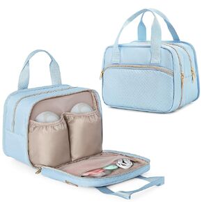Fasrom حقيبة مضخة الثدي القابلة للارتداء مع مبرد متوافق مع Momcozy و Medela و Elvie مضخات ، ومضخة محمولة الحمل للأمهات العاملات ، البيج