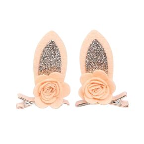 Easter Bunny Ears Easter hairpin Baby Girls Barrettes Crown Spring Bunny Hair Accessories(F186) (Bunny Ears B)