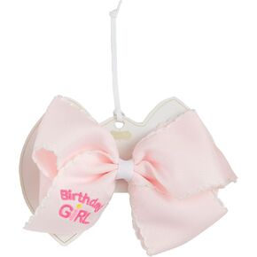 Mud Pie Children's Birthday Girl Embroidered Bow