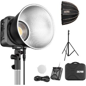 ZHIYUN Molus G200 + 35inch/90cm Parabolic Softbox + Light Stand for Photographry