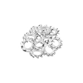Tooth Star Lock Washers,TTZEZE SUS304 Starlock Washers,Anti Loose Multi-Tooth Star Lock Washers,Quick Speed Locking Washers Assortments,Silver Tooth Locking Ring Washers M14 External 50PCS