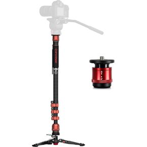 IFOOTAGE Cobra 3 Monopod, 71" Professional Camera Monopod with Quick Release, 3-in-1 Design, Max Load 17.64 lbs, Compatible with Sony, Canon, Nikon, Smartphones, GoPro, Red