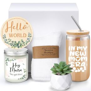 Honeydak New Mom Gift, Pregnancy Gift for First Time Mother, Green Leaf New Mom Care Package, Present for Women Before Birth, Present for Expecting Mother, Postpartum Essentials