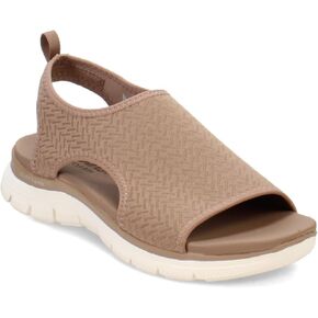 Skechers Women's Flex Appeal 4.0-Livin' in This Sport Sandal, Mocha, 11