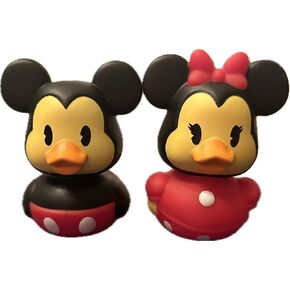 Just Play Rubber Ducks, Minnie and Mickey Mouse, 2.5" Bath Toys for Kids