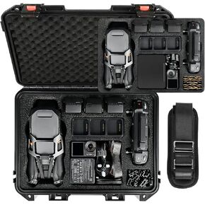 Case for DJI Mavic 3 Pro Drone: Waterproof Hard Cases with Foam for DJI Mavic 3 Pro | 3 Classic | 3 Cine | Fly More Combo, Camera Storage Bag with Strap for RC | PRO |RC-N1 Accessories (Only Case)