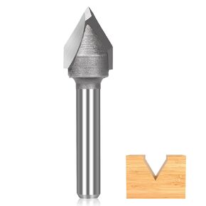 1/4" Shank Bowl & Tray CNC Router Bit, 3/4 inch Cutting Diameter with Carbide Tip for Woodworking Router Machine Milling Cutter