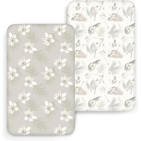 Baby Soft Fitted Crib Sheets: Crib Mattress Sheets for Boys and Girls - Set of 2 Sheets for Unisex Toddler Mattress - Stretchy Jersey Knit Fabric Toddler Bed Sheets for Standard Crib