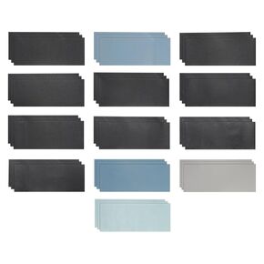 HARFINGTON 42pcs Sandpaper 120-5000 Grit 9 x 3.6 Inch Silicon Carbide Abrasive Wet Dry Sanding Sheets for Wood Finishing, Metal Sanding, Automotive Polishing