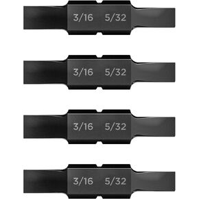 Galvanox Flat 3/16" - 5/32" Double Sided Replacement Bits for Leatherman Multi-tools (4 Pack)