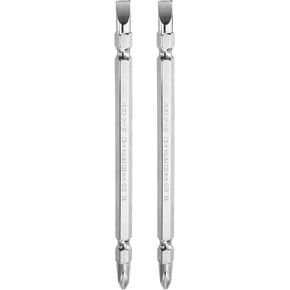 HARFINGTON 2pcs Magnetic Double Ended Screwdriver Bit 6mm PH2/SL6 6"/150mm 1/4" Hex Shank CR-V Steel Phillips Cross Slotted Flat Screw Driver Bit for Power Screwdriver Impact Drill Tool in Kuwait