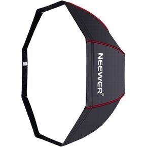 Neewer 47"/120cm Octagonal Softbox Umbrella for Canon Nikon Sony Speedlite Flash (Black/Red)