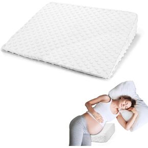 Wedge Pillow for Pregnancy, Memory Foam Slope Pillow with Removable Cover, Support Sleeping Belly Back Knees Legs, Travel Essentials, Pregnancy Caring Gifts for Pregnant Women Wife Friends