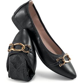 Ballet Flats Shoes for Women: Black 8 Comfortable Work Dress Flats - Ladies Wedding Shoes for Walking