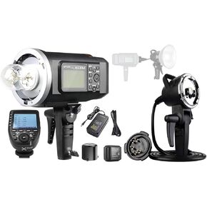 Godox AD600BM Bowens Mount with Godox XPro-C Wireless Flash Trigger for Canon Camera, Outdoor Flash Strobe Light 600Ws GN87 HSS Outdoor Flash Strobe Light with Godox AD-H600B Flash Extension Head