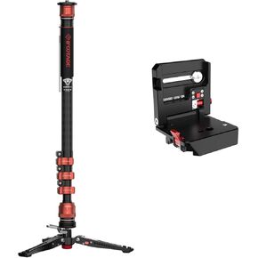 IFOOTAGE Cobra 3 Monopod C180F-P with Pedal Design Minipod,Camera QR Plate Quick Release Plate HV-01