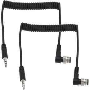 eMagTech 2PCS 3.5mm to N1 Camera Shutter Release Cable Compatible with MC-30 Compatible with Nikon Series Extended to 80cm in Length
