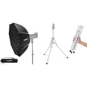 NEEWER NS35P 35"/90cm Octagonal Softbox, Quick Release Bowens Mount Softbox with Honeycomb Grid Light Diffusers, for RGB CB60 CB60B MS60B S101-300W/400W Pro Vision 4 Q4, ST178R Light Stand Included