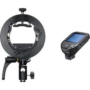 Godox S2 Speedlite Bracket with Godox XProII-N Wireless Flash Trigger for Nikon Camera
