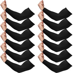 Geyoga 12 Pair Football Arm Sleeves Youth Compression Sleeves Volleyball Basketball Football Baseball Softball for Adult