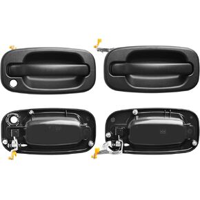 FAERSI Exterior Door Handle Rear Right Passenger Side Replacements for 1999-2007 Chevy Silverado 1500 2500 HD, Tahoe, Suburban, Avalanche, GMC Sierra, Yukon Denali, Cadillac Escalade 15721572 80578