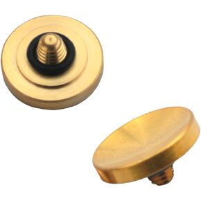 2PCS Gold Concave Camera Shutter Buttons 0.43 inch Diameter Gold Pure Copper Plated Buttons for Mechanical Shutter Release Cable Connection to Camera