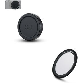 JJC Metal Lens Cap with UV Protective Filter for Ricoh GR IIIx GR III GR II