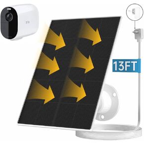 for Arlo Essential XL Solar Panel Charger, Spotlight Camera (1st Gen), Indoor, 4M Waterproof USB Cable, 360Adjustable Joint
