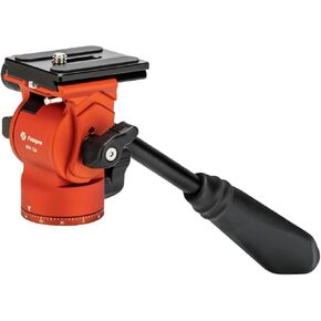Fotopro Video Fluid Head Pan Tilt Head with Quick Release Plate and Adjustable Handle Max Load 3kg for Compact Camcorders DSLR Camera MH-2A Orange