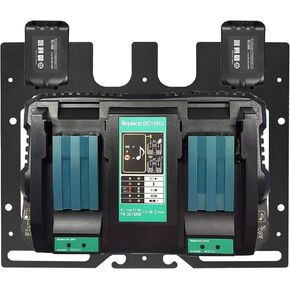 3-in-1 Wall Mount for Makita Battery Holders and DC18RC DC18RD Chargers Wall Mount Storage Shelf, Hanger for Cordless Drill Driver, Power Tool Charging Station for Tool Room Workshop