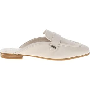 TOMS Womens Lynette Leather Mule Loafers Casual - White
