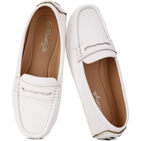 Herstyle Women's Penny Loafers, Slip On Flats for Business & Work, Comfortable Driving Moccasins with Cushioned Footbed, Lightweight Dressy Shoes for Women (Trendy 2025)