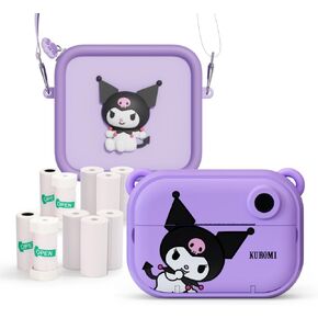 Bundle Kuromi Instant Print Digital Camera, Kuromi Bag, 2 Print Refill Sets - Model P by Kidamento
