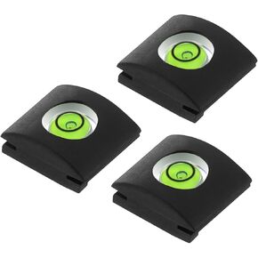 PATIKIL Camera Level Hot Shoe Cover Cap, 3 Pcs 1 Axis Universal Flashlight Bubble Level Camera Protector for Nikon for Fujifilm for Pentax DSLR/SLR Camera, Black