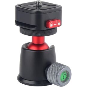 Camera Ball Head with Quick Release Plate Mount, Mini Panoramic Ball Head, Up 45lbs Load, for Tripod, Monopod, Slider, DSLR Cameras
