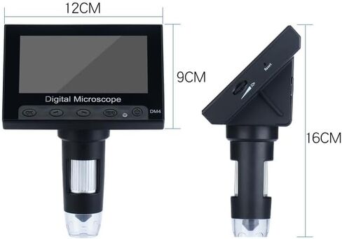 USB Battery Digital Microscope 1000X Electronic Microscopes 4.3 Inch Screen with Adjustable Stand（High Definition in Kuwait