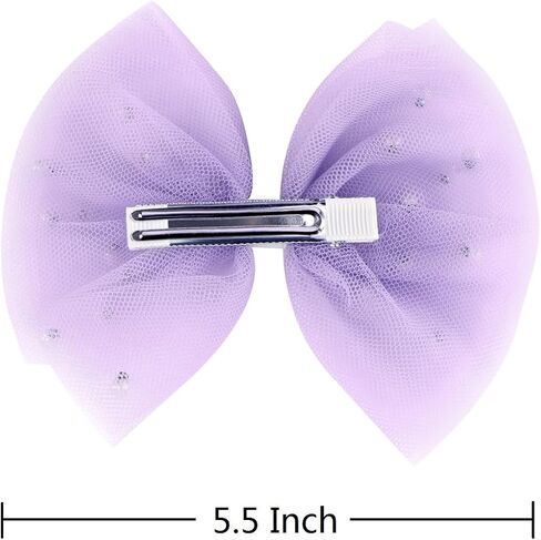2 PCS Pearl Hair Bows Hair Clips for Toddler Girls - Elegant Ivory Lace Veil Hair Accessories for Birthday, Wedding, Halloween, Thanksgiving, and Christmas Occasions(Ivory) in Kuwait