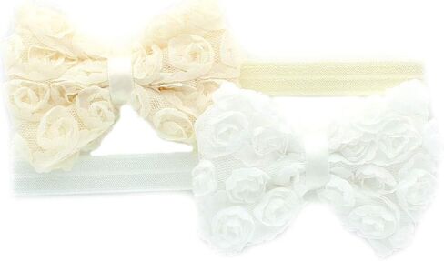 My Lello Girls Fabric Rose Bow Headbands 2 Pack in Kuwait