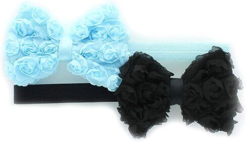 My Lello Girls Fabric Rose Bow Headbands 2 Pack in Kuwait