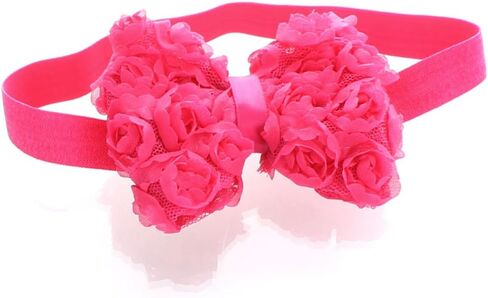 My Lello Girls Fabric Rose Bow Headbands 2 Pack in Kuwait