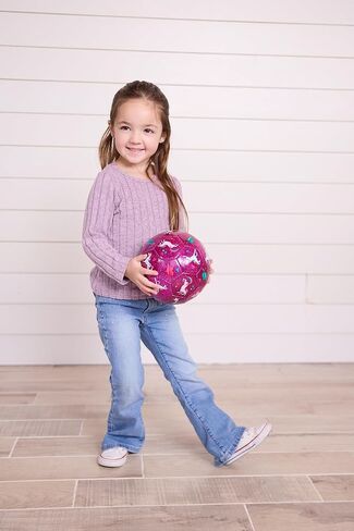 Crocodile Creek Kids Soccer Ball, Size 2 for Children 4 Years and up, Ships Inflated, for Indoor/Outdoor Active Play and Beginner Sports, 5.5 inches, Glitter Unicorn Galaxy in Kuwait