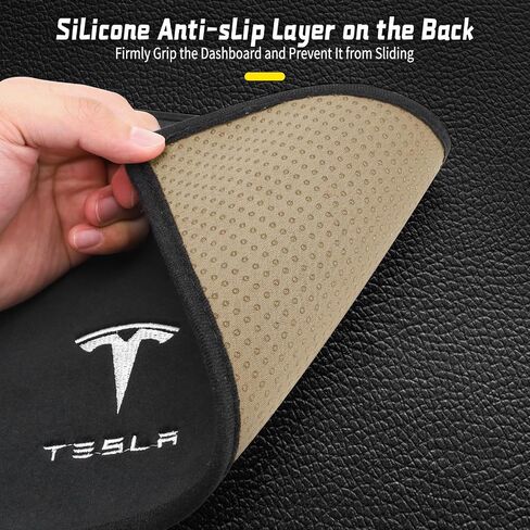 Tesla Dashboard Cover for Model 3 Model Y 2017-2023, Flannel Dash Cover with Silicone Anti-Slip, Tesla Accessories Interior for Model 3/Y 2017-2020 2021 2022 2023 in Saudi Arabia